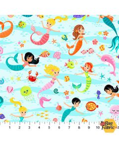 Enchanted Seas: Mermaids -- Northcott/Patrick Lose Fabrics 10051-60
