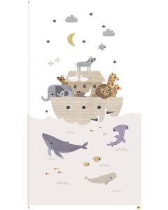 Noah's Ark: Noah's Ark Panel (2/3 yard) -- Dear Stella Fabrics pstella-dlt3547 multi - 1 remaining
