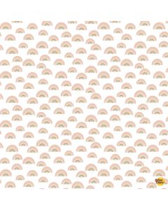 Noah's Ark: Rainbows -- Dear Stella Fabrics stella-dlt3550 white