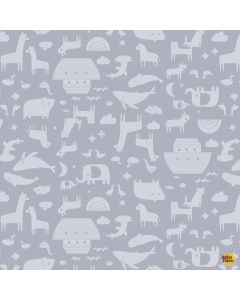Noah's Ark: I Noah Guy Misty -- Dear Stella Fabrics stella-dlt3553 misty