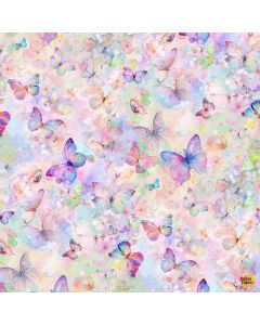 Flutter: Butterflies on Floral - Timeless Treasures Fabrics bug-cd3778 multi 