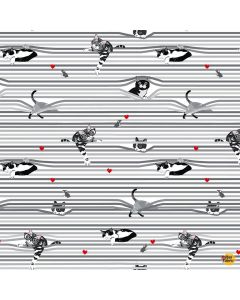Cat: Feline Good!  Peekaboo Shade Cats - Timeless Treasures Fabrics cat-cd3020 white  