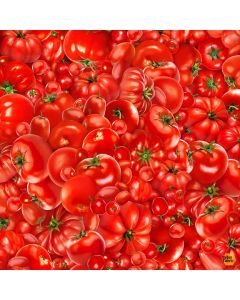 Fresh Veggies: Fresh Tomatoes -- Timeless Treasures Fabrics food-cd-1982 red