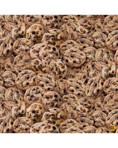 Smart  Cookie / Food: Chocolate Chip Cookies -- Timeless Treasures Fabric food-cd3333 brown 