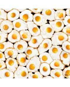 What's For Breakfast / Food: Fried Eggs -- Timeless Treasures food-cd3350 white