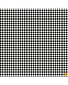 Comfort Food Gingham Check Black -- Timeless Treasures Fabric gingham-cd2868 black