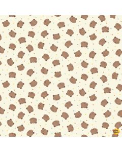 Honey Bear: Tossed Bear Heads - Timeless Treasures Fabric kidz-cd3489 cream