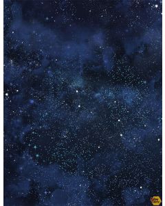 Owl Always Love You: Twinkling Night Sky - Timeless Treasures Fabric star-c8349 navy
