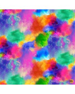 Painted Guitar: Watercolor Brush Strokes - Timeless Treasures Fabric texture-cd3677 bright