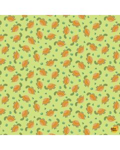 Alphabet Soup: What the Shell Turtles -- Dear Stella Fabric stella-d2892 meadow