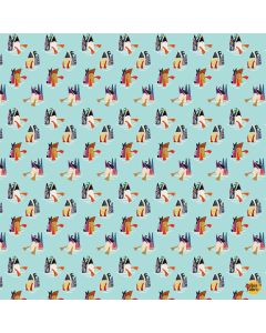 Get Your Ducks in a Row: Butt Quack - Dear Stella Fabrics stella-dbo3656 glacier
