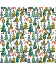 Baby, It's Cold Outside: Fox Forest - Dear Stella Designs Stella-dcj3145 white