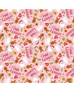 Jingle All The Way: Milk & Cookies - Dear Stella Fabrics stella-dei3561 peach - presale July