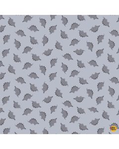 D is for Dinosaur: Stegosaurus -- Dear Stella Fabrics stella-dlt2344 sterling