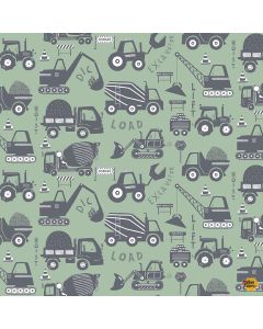 Dig It: See You Later Excavator Pine - Dear Stella Designs stella-d2983 pine 