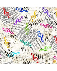 Jazz Fusion: Music Notes -- Timeless Treasures Fabrics music-cd2233 white