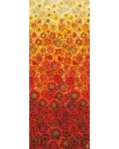 Thankful: Ombre Metallic Mums - Timeless Treasures Fabric Harvest-CM 2102 autumn