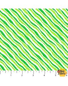 Lucky: Green Diagonal Stripe - Northcott/Patrick Lose Fabrics 10527-10