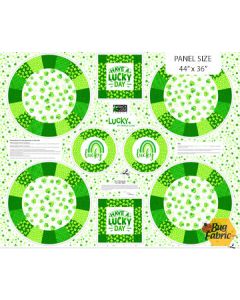 Lucky: St Patricks Placemat Panel (1 yard) - Northcott/Patrick Lose Fabrics 10530-10