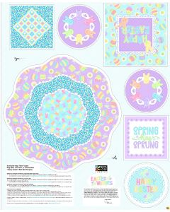 Easter Wishes: Easter Panel (1 yard) - Northcott/Patrick Lose Fabrics 10545-40 