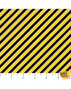 Cooper Construction: Yellow/Black Diagonal Stripe - Northcott/Patrick Lose 10621-54