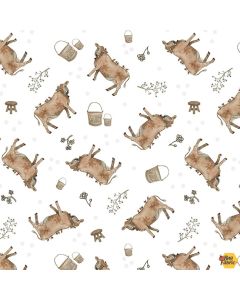 A Beautiful Day: Cows Cream - Henry Glass Fabrics 1092-03 - 2 yards 15" remaining