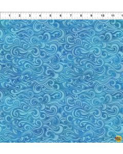 Wonders of the Ocean: Blue Waves - In The Beginning Fabrics 10WO-1 - 3 yards remaining