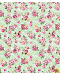 Flower Fairies Spring Song: Fairy Roses Sage -- Michael Miller Fabrics DDC12245-sage-d
