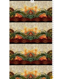 Dragons - The Ancients: Border -- In The Beginning Fabrics 12drg-1 - 35" remaining