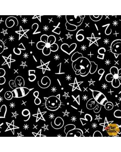Top of Class: Doodles Black -- Blank Quilting 1713-99