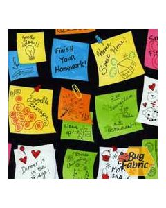 Gail: Sticky Notes - Timeless Treasures gail-c1145 black