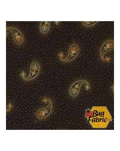 Pashmina: Small Paisley (Metallic) - Timeless Treasures pashmina-cm9640 brown