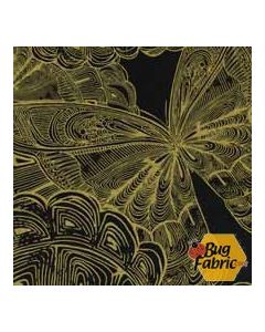 Lux: Large Butterfly (Metallic) - Timeless Treasures lux-cm9689 black