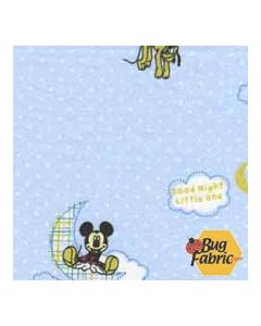 Disney: Mickey Good Night: Light Blue (Flannel) - Springs 41891flan - 1 yard 8" remaining