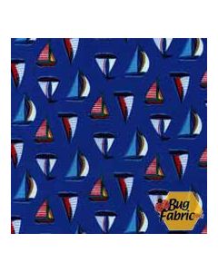 Mini: Nautical Sailboats Royal - Timeless Treasures mini-c1677 royal