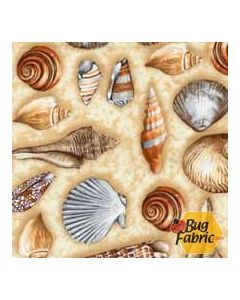 Beach Day Reef: Tossed Shells - Timeless Treasures reef-c5124 sand