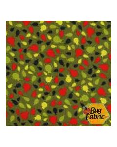 Bug: Bugs Multi on Green - Timeless Treasures bug-c7442 green -- 32" remaining 