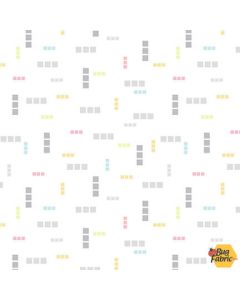 Lower The Volume: Spaced Grid White -- Blank Quilting 1935-01