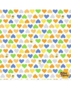 Kitty the Cat: Hearts and Bees -- Susy Bee Fabrics 20208-430 - 15" + FQ remaining