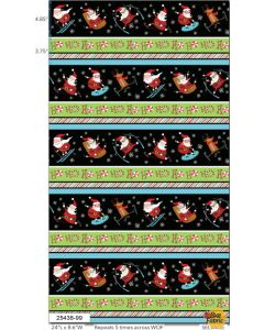 Extreme Santa: Santa Border -- Northcott Fabrics 25438-99