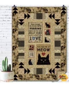 Purrfection: Panel Expression 3 Quilt Kit -- Clothworks Purrfection 