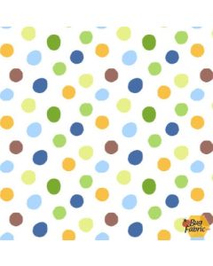 Barron Goes Camping: Flannel Big Dot Multi - SusyBee Fabrics sb20424-999 multi 