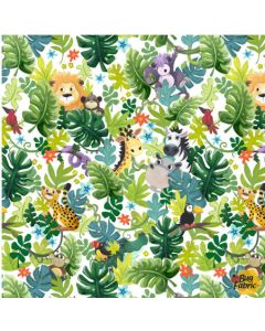 Jungle Friends: Packed Animals White -- SusyBee 20443-100
