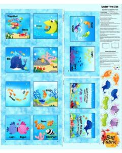 Under the Sea: Storybook Panel (1 yard) -- SusyBee Fabrics sb20446-999 multi