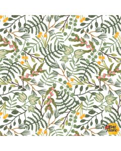 Forest Critters: Viney Leaves Ivory -- Blank Quilting 2329-41 ivory