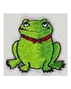 ABC: Frog with Red Tie Embroidery (1 1/2 x 1 3/8) - ABC Embroidery 6798a