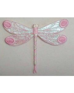 ABC: Pink Dragonfly Embroidery (2 3/4 x 3 3/8) - ABC Embroidery 6035c