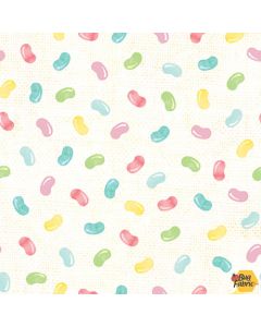I'm All Ears: Tossed Jelly Beans - Blank Quilting 2465-01 white - 2 yards 20" remaining