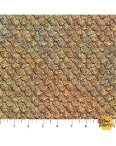 Prehistoric World Stonehenge: Dinosaur Scales Natural -- Northcott Fabrics 24746-30