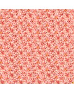 Morning Blossom: Dahlia Toss Coral -- Northcott Fabrics 24923-54